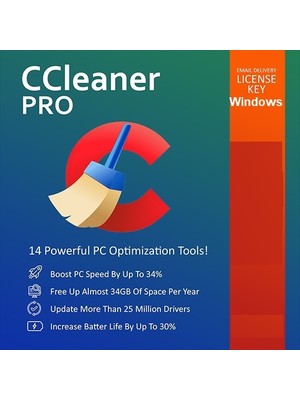 CCleaner Professional (Windows) - 1 PC 2 Yıl Resmi Site Kodu