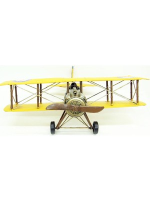 Siv Ticaret Dekoratif Metal Uçak Çift Kanatlı Biblo Dekoratif Hediyelik