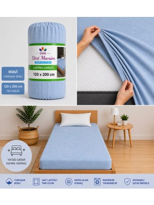 Dolce Mariee Lastikli Pamuklu Yatak Çarşafı – Tam Oturan, Nefes Alan Kumaş - 120x200 Tek Kişilik