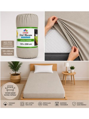 Dolce Mariee Lastikli Pamuklu Yatak Çarşafı – Tam Oturan, Nefes Alan Kumaş - 120x200 Tek Kişilik