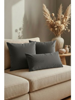 Dokuar Kadife Dokulu Premium Kiremit Düz Polyester Yastık Kırlent Kılıfı