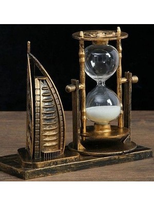 Siv Ticaret Yelkenli Kum Saati Beyaz Kum Dekor Hediyelik S-25