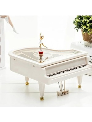Siv Ticaret Balerinli Dans Eden Piyano Müzik Kutusu N-46