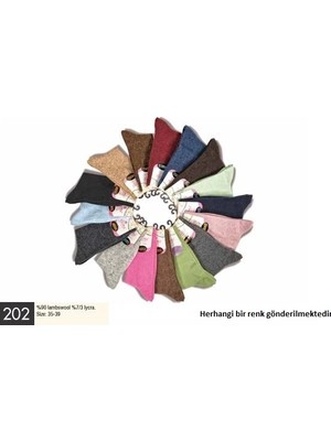 E-Bulurum Gama 202 Kadın Düz Model Yün Soket Çorap