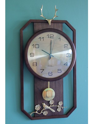 Siv Ticaret Geyikli Duvar Saati Sarkaçlı