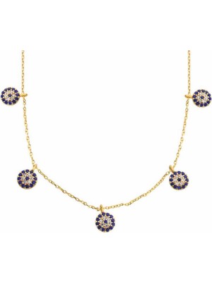 Siv Ticaret 925 Ayar Gümüş Nazarlı Şans Bayan Gümüş Kolye