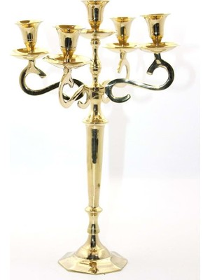 Siv Ticaret Pirinç 5'li Şamdan