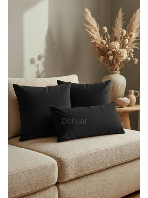 Dokuar Kadife Dokulu Premium Kiremit Düz Polyester Yastık Kırlent Kılıfı
