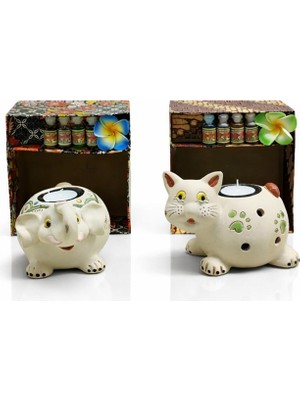 Siv Ticaret Seramik Buda Büstü Buhurdanlık Seti