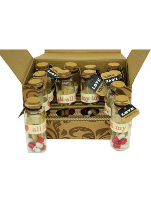 Siv Ticaret Dilek Şişesi Love 12'li Paket Hediyelik