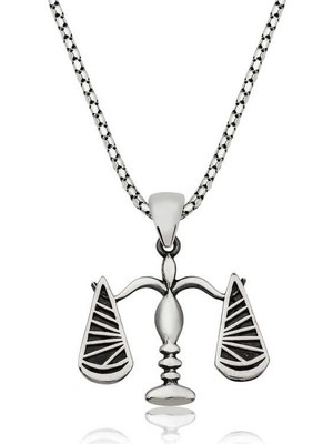 Siv Ticaret 925 Ayar Gümüş Adalet Terazisi Kadın Gümüş Kolye