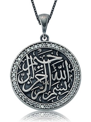 Siv Ticaret Gümüş Besmele-I Şerif Bayan Kolye