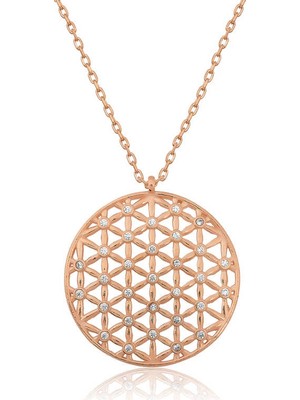 Siv Ticaret ​​​925 Ayar Gümüş Yaşam Çiçeği Kadın Gümüş Kolye