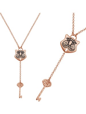 Siv Ticaret Gümüş Rose Ya Fettah Yazılı Kadın Kolye