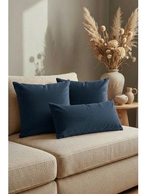 Dokuar Kadife Dokulu Premium Kiremit Düz Polyester Yastık Kırlent Kılıfı