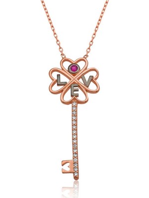 Siv Ticaret 925 Ayar Gümüş Anahtar Kadın Gümüş Kolye