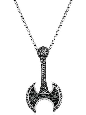 Siv Ticaret 925 Ayar Gümüş Balta Erkek Gümüş Kolye