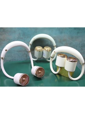 Nemere İthalat Pastel Renk Şarjlı Boyun Fanı Vantilatör 3 Kademeli Nemere Ithalat