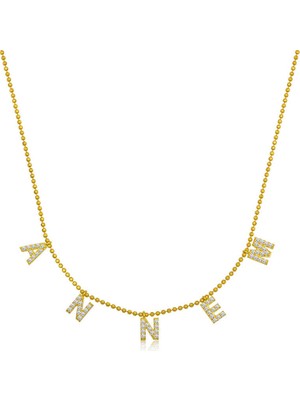 Siv Ticaret ​925 Ayar Gümüş Annem Yazılı Bayan Gümüş Kolye