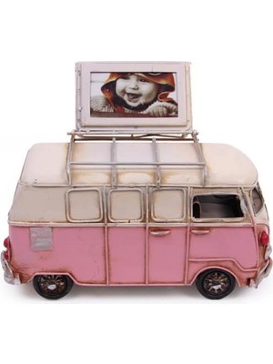 Siv Ticaret Dekoratif Metal Minibüs Çerçeveli ve Kumbaralı Hediyelik