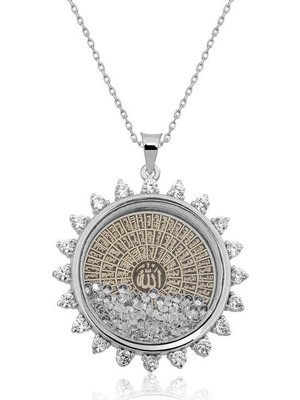 Siv Ticaret Gümüş Esmaül Hüsna Bayan Kolye