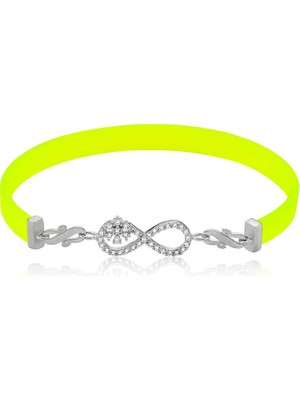 Siv Ticaret 925 Ayar Gümüş Sarı Sonsuzluk Bileklik