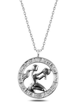 Siv Ticaret 925 Ayar Gümüş Başak Burcu Kolye