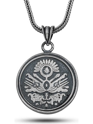 Siv Ticaret Gümüş Osmanlı Devlet Armalı Cevşen Kolye