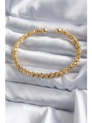 Siv Ticaret 316L Çelik Gold Renk Kadın Bileklik - Lisinya