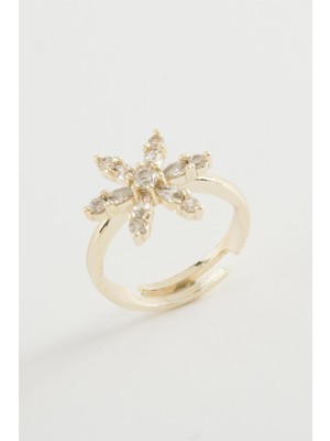 Zero Land Muratech Lotus Zirkon Taşlı Yüzük-Sarı