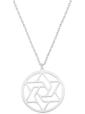 Siv Ticaret 925 Ayar Gümüş Çember Kadın Gümüş Kolye