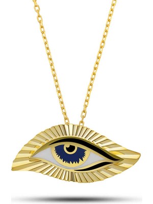 Siv Ticaret Gümüş Gold Gecenin Gözü Kadın Kolye