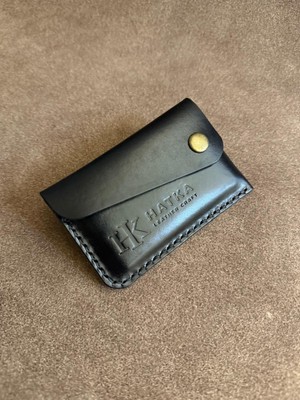 HATKA Leather Craft El Yapımı Hakiki Deri Kartlık - Single Card Holder K2