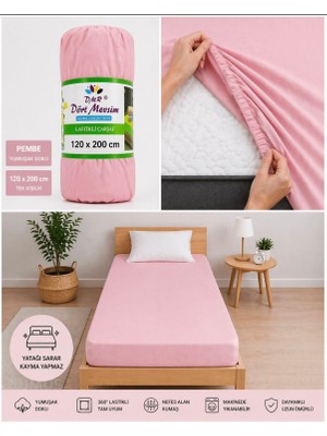 Dolce Mariee Lastikli Pamuklu Yatak Çarşafı – Tam Oturan, Nefes Alan Kumaş - 120x200 Tek Kişilik