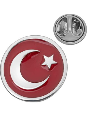 Siv Ticaret 925 Ayar Gümüş Ay Yıldız Rozet