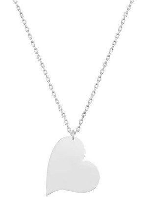 Siv Ticaret 925 Ayar Gümüş Kalp Kadın Gümüş Kolye