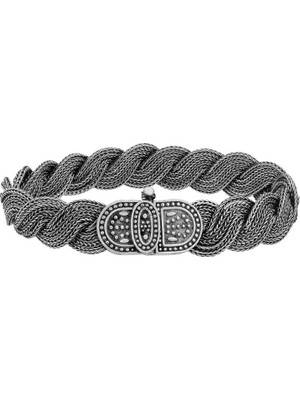 Siv Ticaret ​925 Ayar Gümüş Elişi Örgü Bileklik