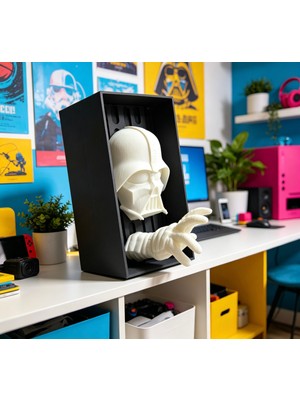 Major Hobi Dark Vader Büst Dekoratif Heykel Star Wars Masa Üstü Obje - 3D Baskı