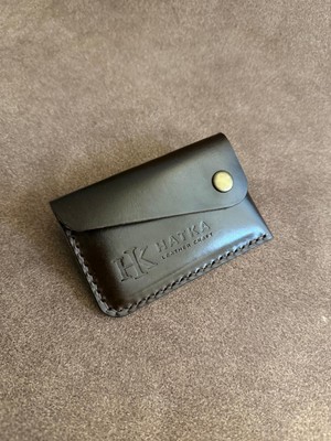 HATKA Leather Craft El Yapımı Hakiki Deri Kartlık - Single Card Holder K2