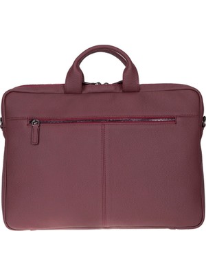 BloominBag Bloom Urban Shell Pro 16" Bordeaux Wine Hakiki Deri Laptop / Macbook Çantası