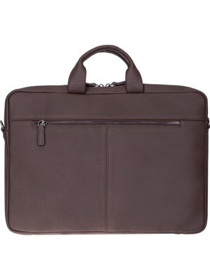 BloominBag Bloom Urban Shell Pro 13-14" Espresso Brown Hakiki Deri Laptop / Macbook Çantası