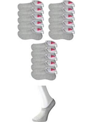 Pileli Store Pilelistore Gri Kadın Görünmez Çorap 15 Çift