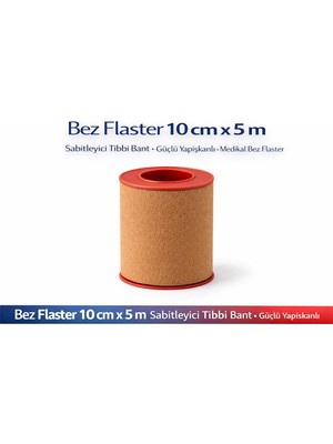 Nil Avm Bez Flaster 10 cm x 5 M Sabitleyici Tıbbi Bant Kahverengi Bez Flaster Güçlü Yapışkanlı 1 Adet