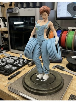 Mays 3D Studio 3D Baskı Kadın Figür Dekoratif Heykel Koleksiyonluk Figür Masa Üstü Dekor