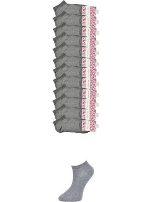 Pileli Store Pilelistore Gri Kadın Bilek Çorap 12 Çift