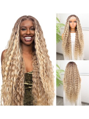 Luord-Store Afro Daa Kumral Balköpüğü Ombre Röfleli Fiber Sen Tül Peruk