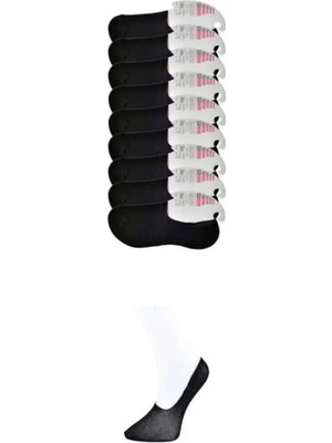 Pileli Store Pilelistore Siyah Kadın Babet Çorap 9 Çift