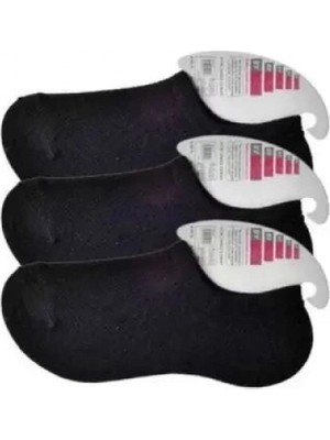 Pileli Store Pilelistore Siyah Kadın Görünmez Çorap 3 Çift