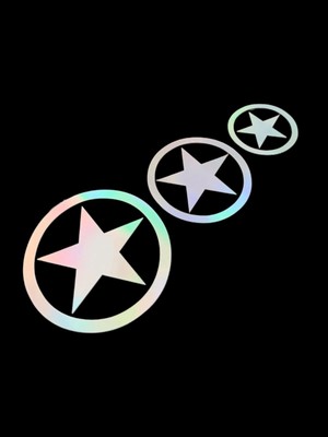 Nil Avm 3&AMP;#39LÜ Yıldız Oto Sticker Hologramlı 20X8CM