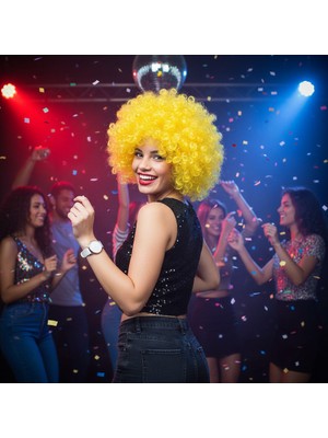 Luord-Store Animasyon Parti Palyaço Peruğu / Sarı